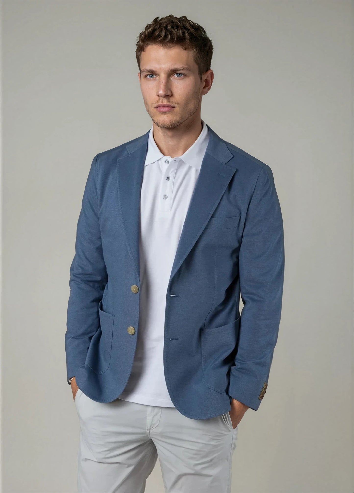 Americana vestir  textura azul