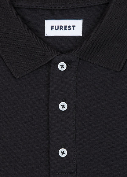 Polo manga corta piqué  negro