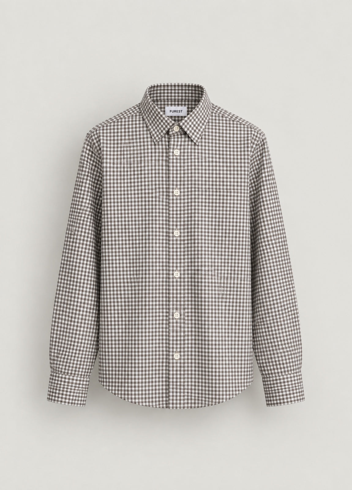 Camisa Regular Cuadro Kaki
