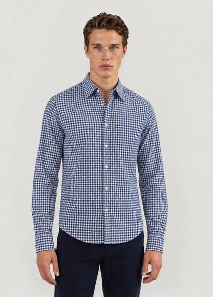 Camisa Regular Cuadro Marino