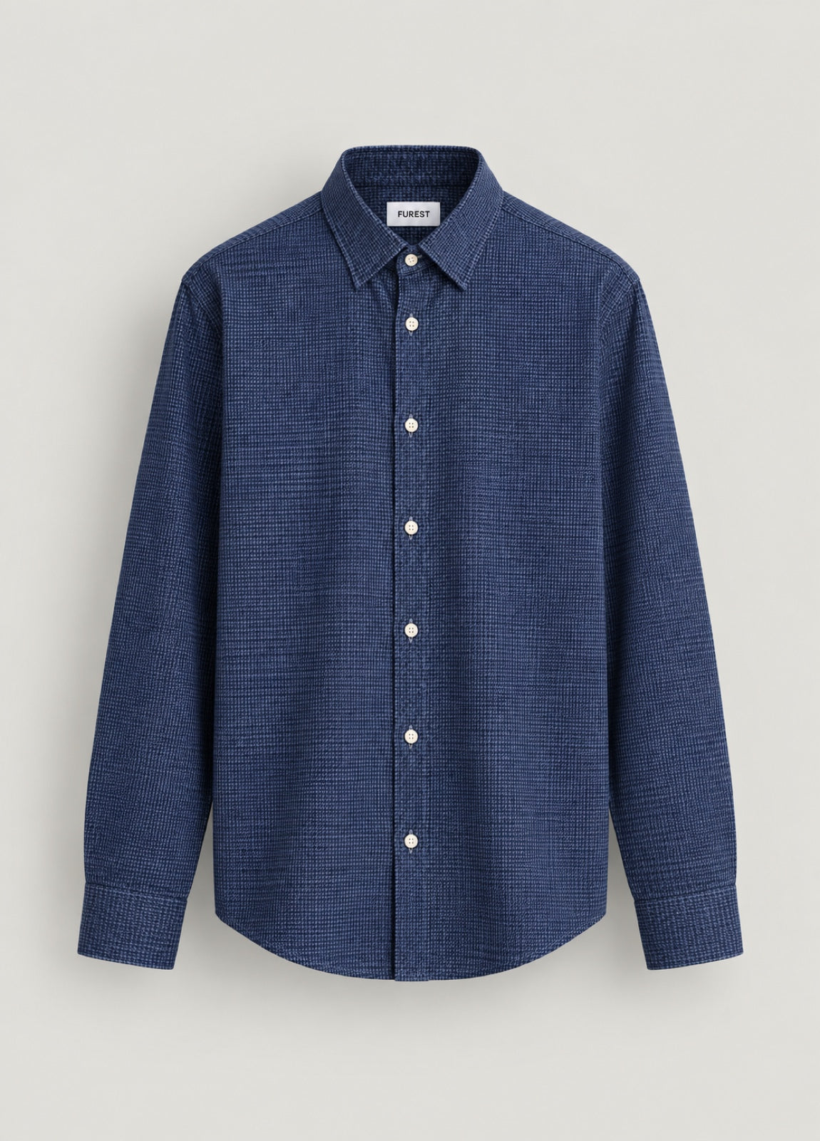 Camisa Regular Dibujo Marino