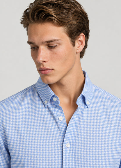 Camisa Polo B.D. Dibujo Celeste