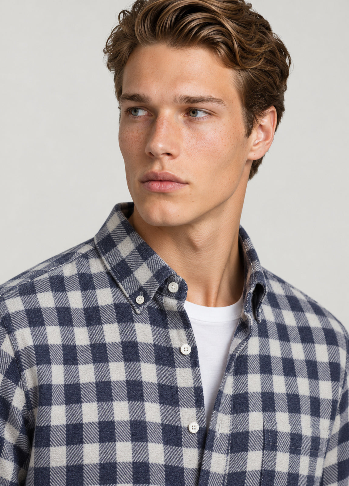 Camisa Polo B.D. Cuadro Marino
