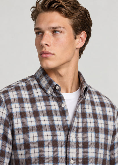 Camisa Polo B.D. Cuadro Marron
