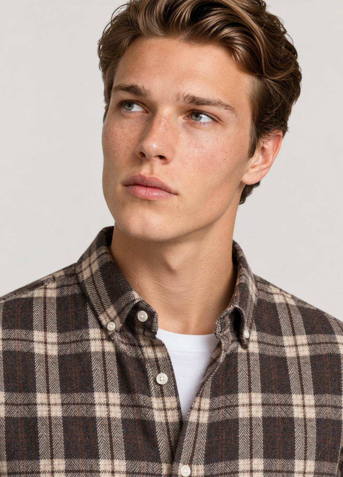 Camisa Polo B.D. Cuadro Marron