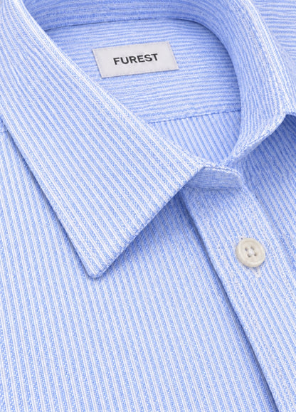 Camisa Regular Raya Fina Celeste