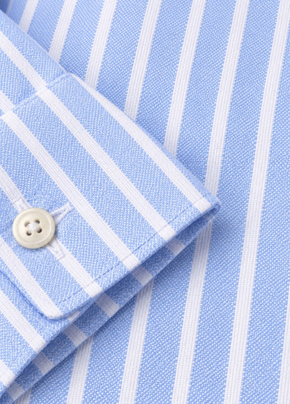 Camisa Regular Raya Ancha Celeste