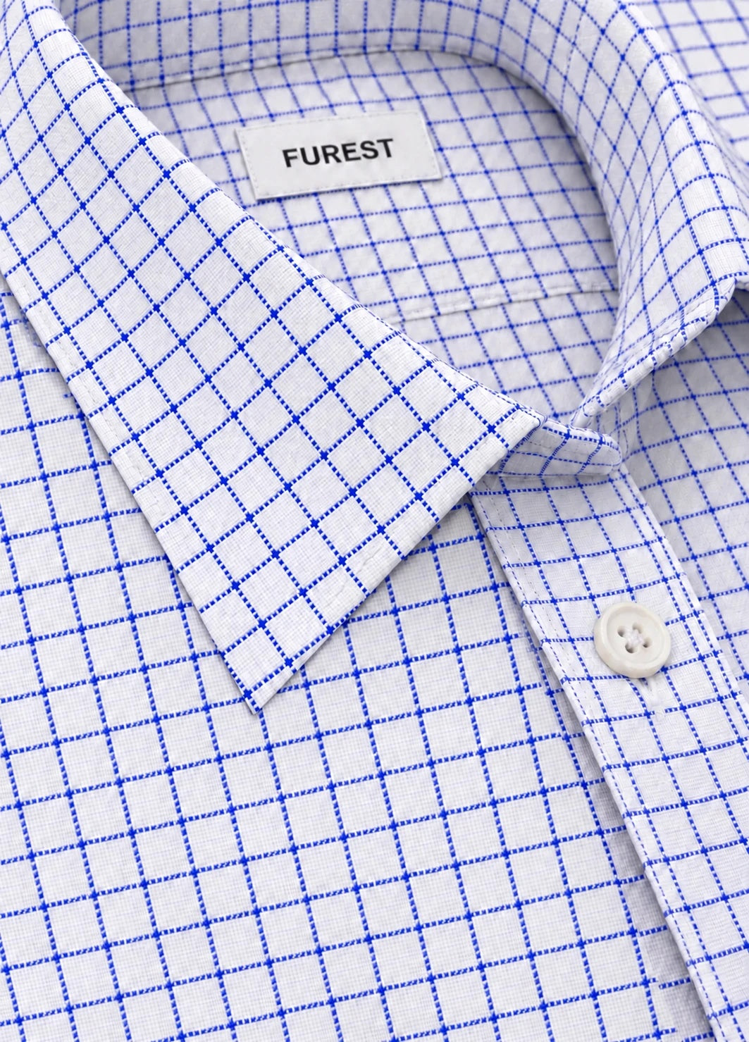 Camisa Regular Cuadro Azul