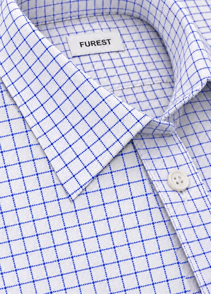 Camisa Regular Cuadro Azul