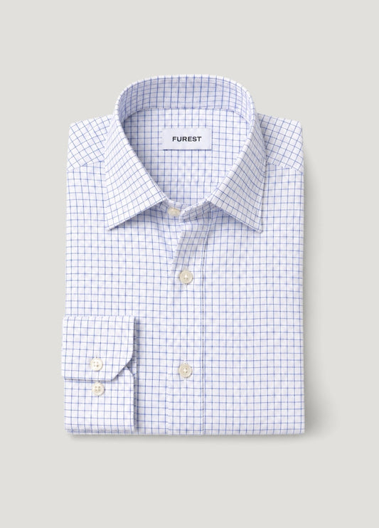 Camisa Regular Cuadro Azul