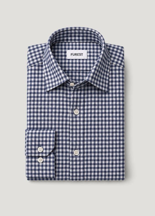 Camisa Regular Vichy Marino