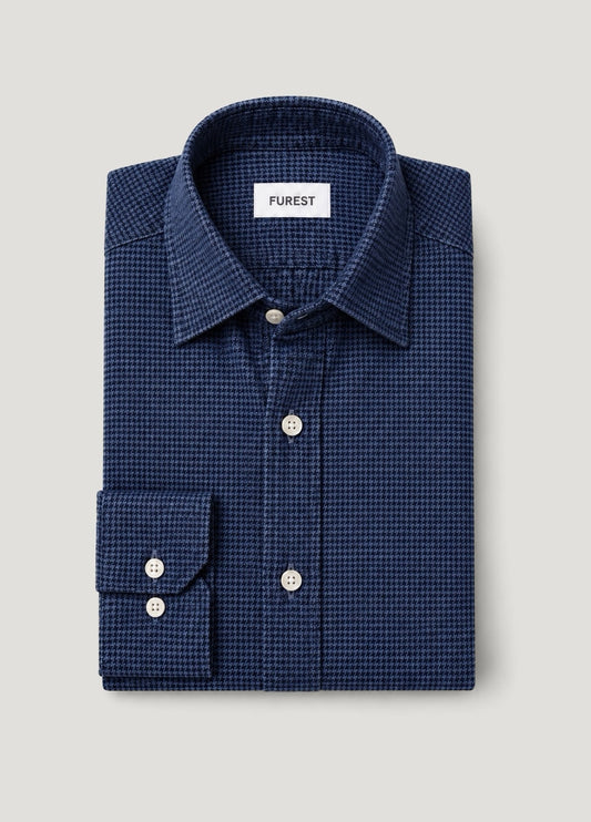 Camisa Regular Dibujo Marino