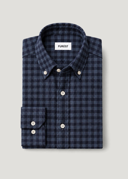 Camisa Regular Cuadro Marino