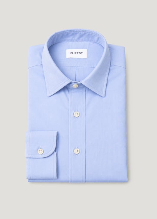Camisa Regular Lisa Azul