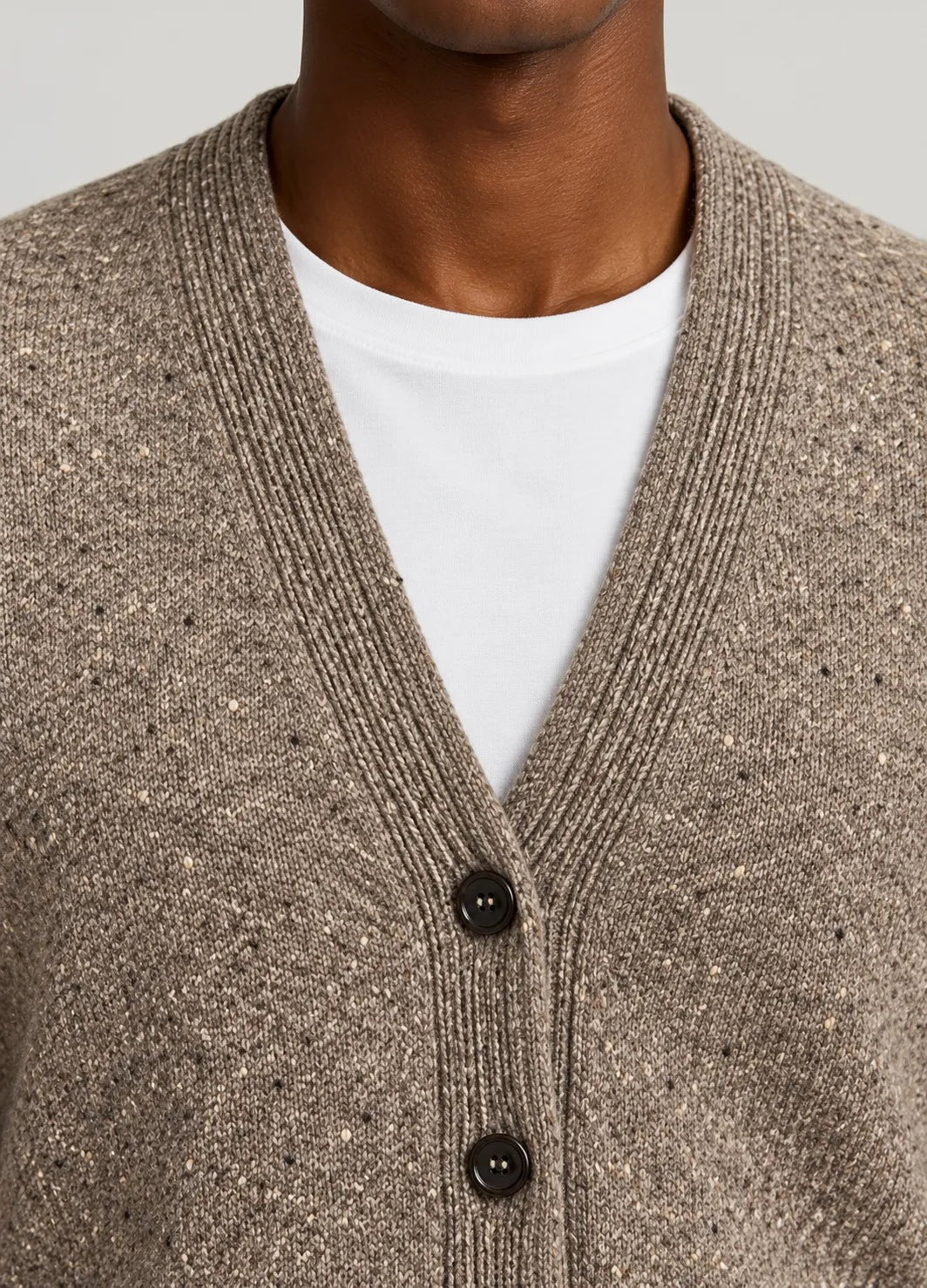Jersey Cardigan Puzzle Visón 8845