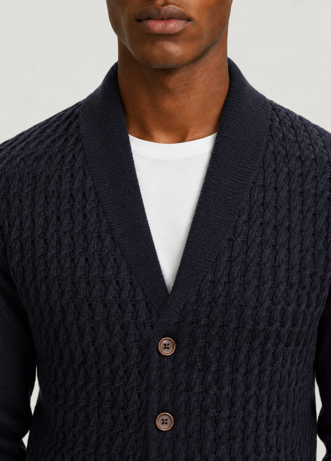 Jersey Chaqueta Botones Navy A 3784