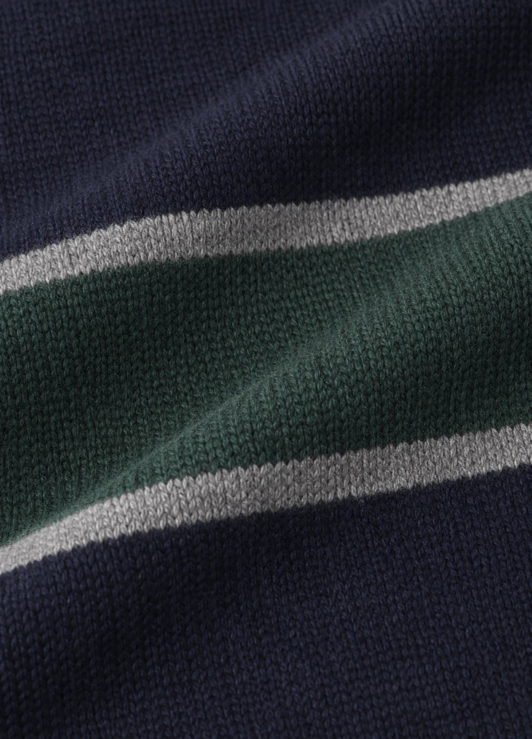 Jersey Ranglan Stripes Crew Neck Marino