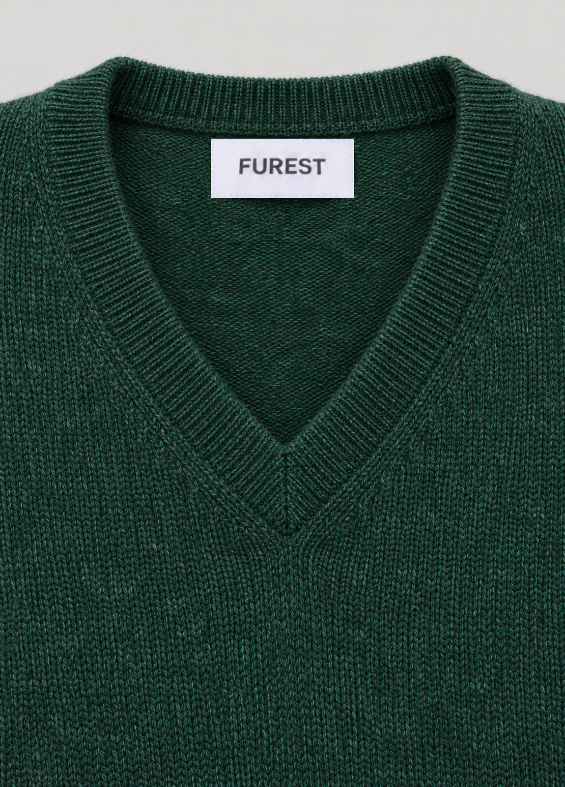 Jersey cuello pico verde botella
