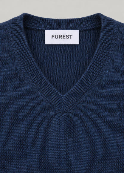 Jersey cuello pico marino