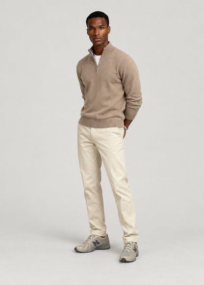Jersey cuello zip arena jaspeado