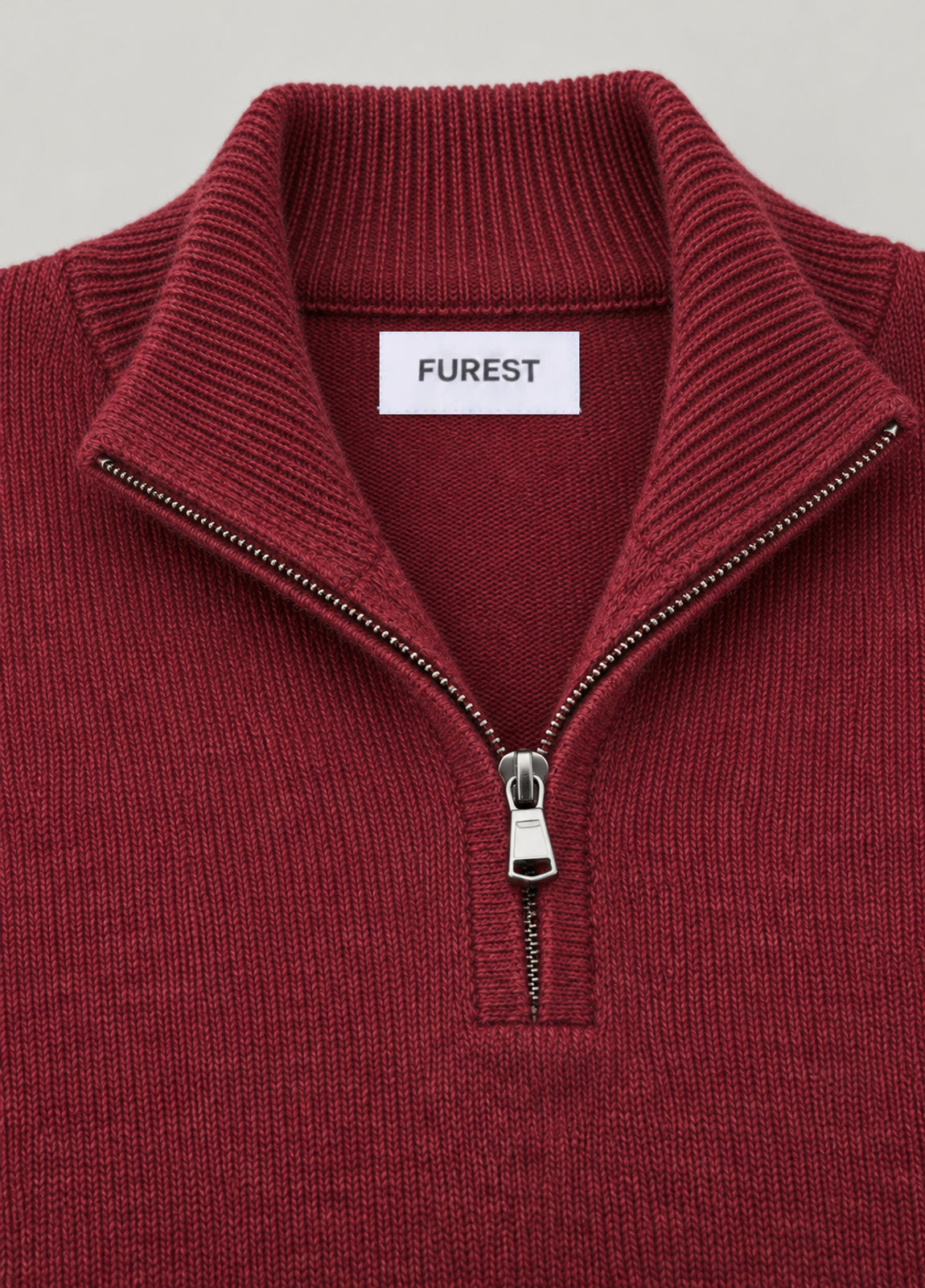 Jersey cuello zip teja
