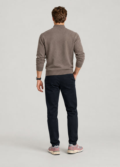 Jersey cuello zip visón