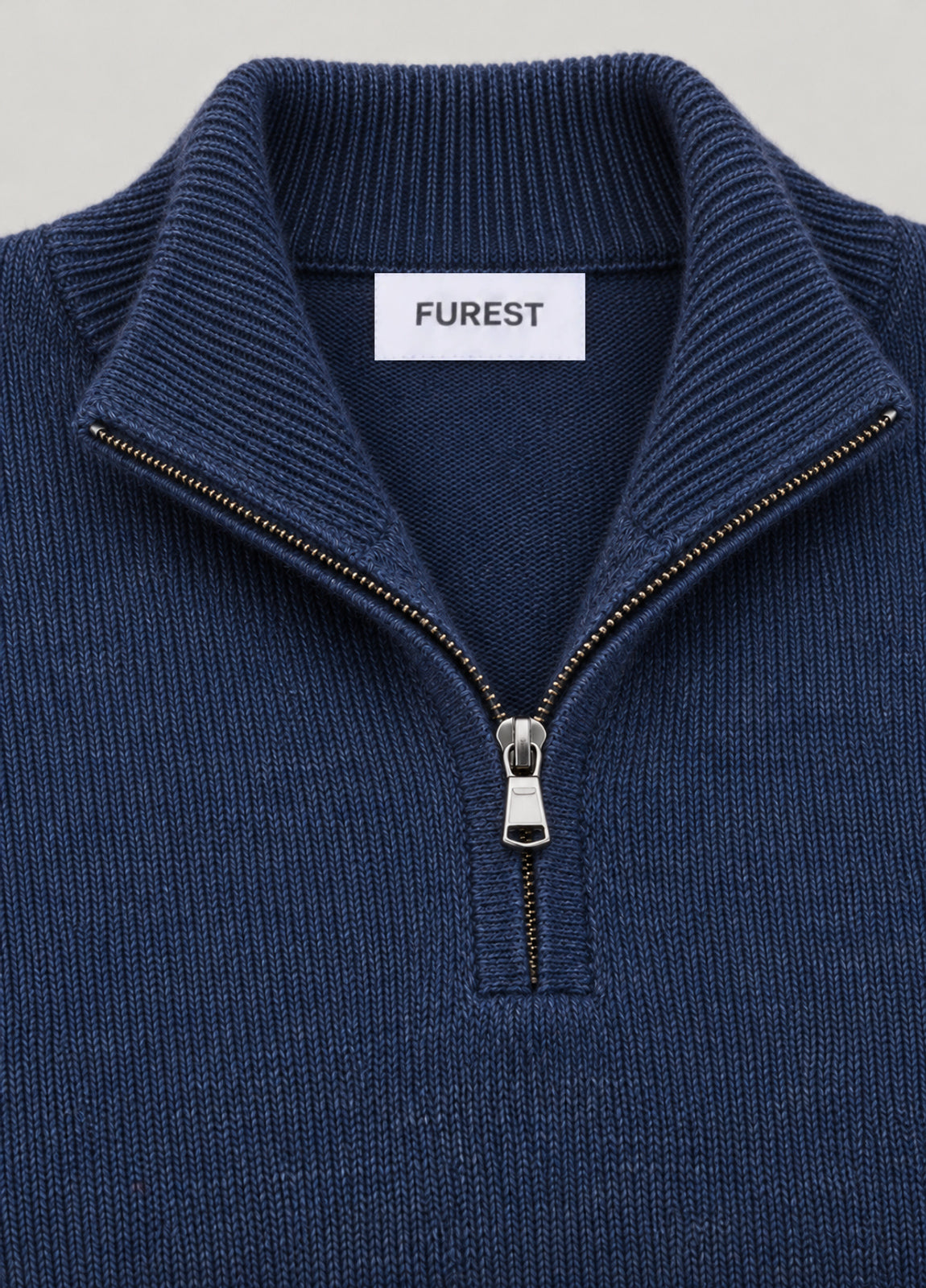 Jersey cuello zip marino