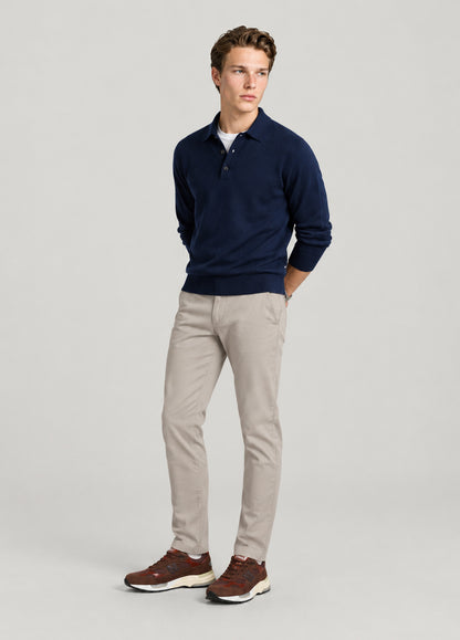 Jersey cuello polo marino