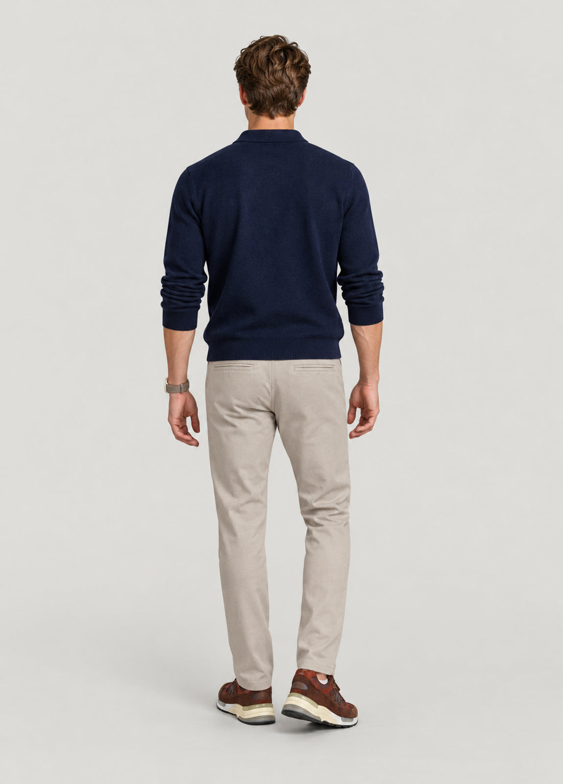 Jersey cuello polo marino
