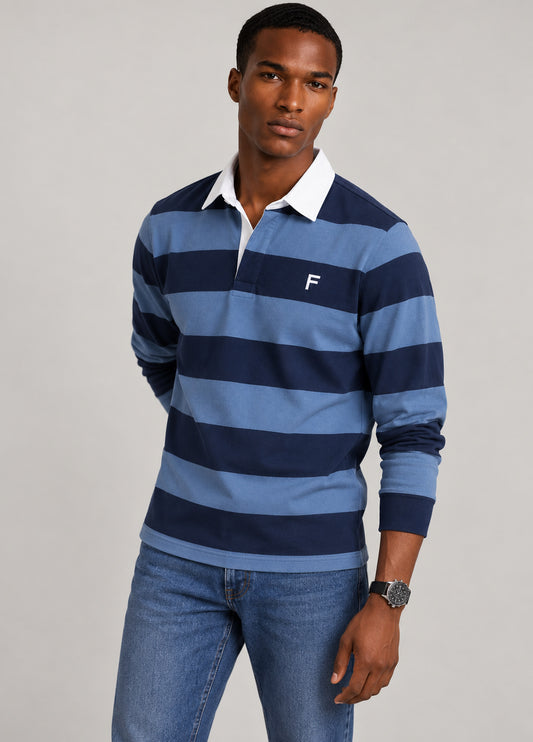 Jersey Polo L/S Rugby Navy/Petrol
