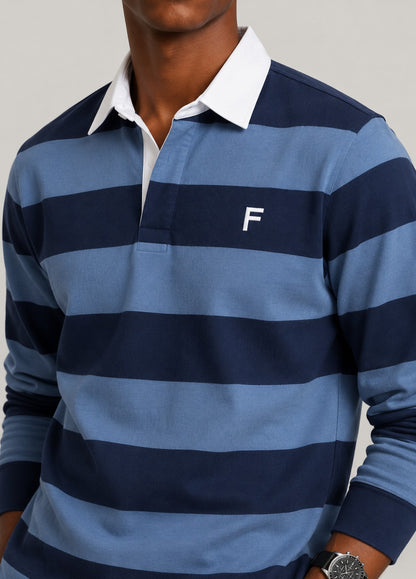 Jersey Polo L/S Rugby Navy/Petrol