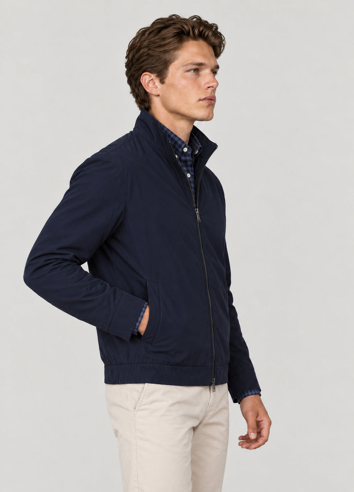 Cazadora zip up waterproof marino