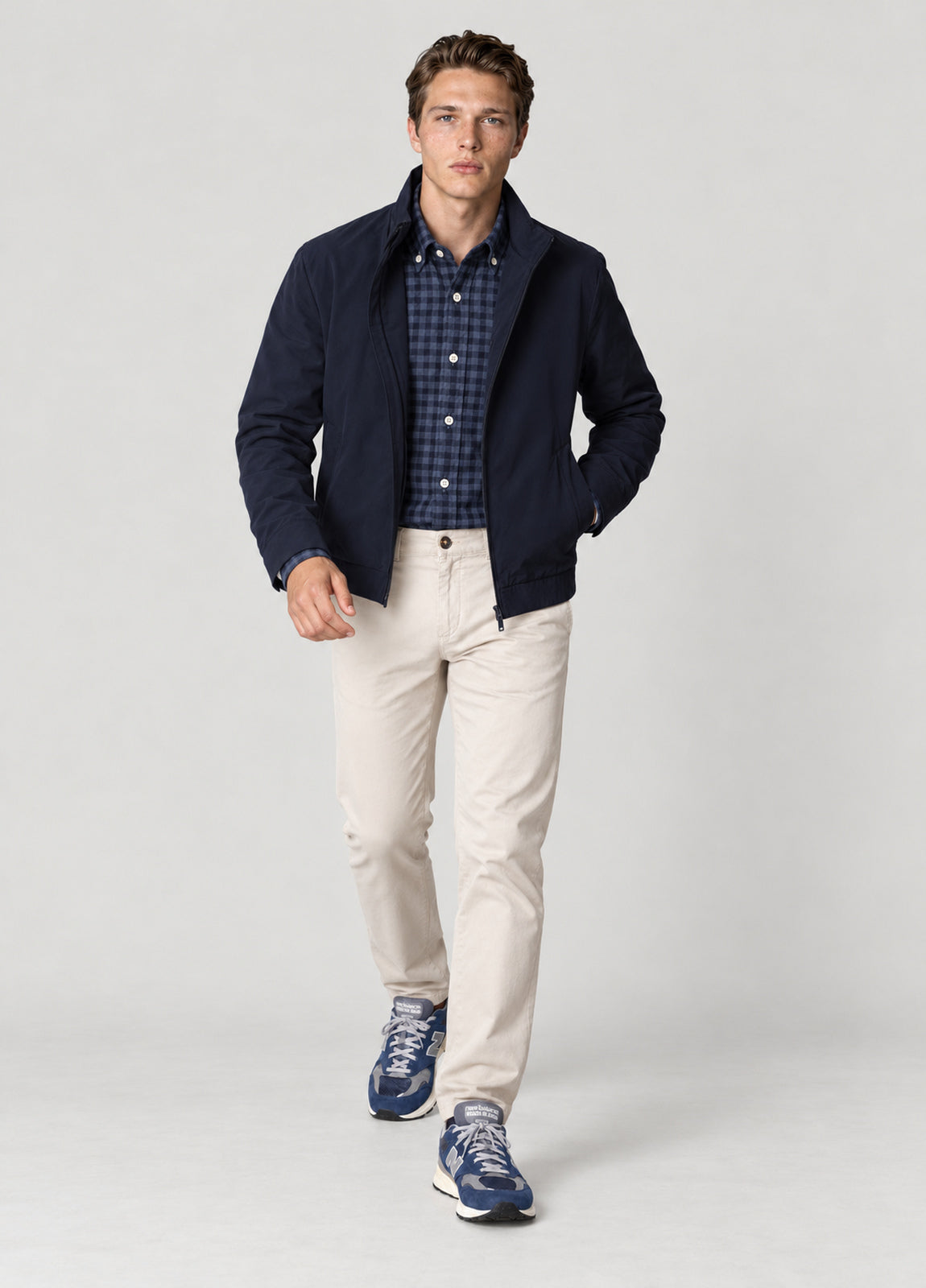Cazadora zip up waterproof marino