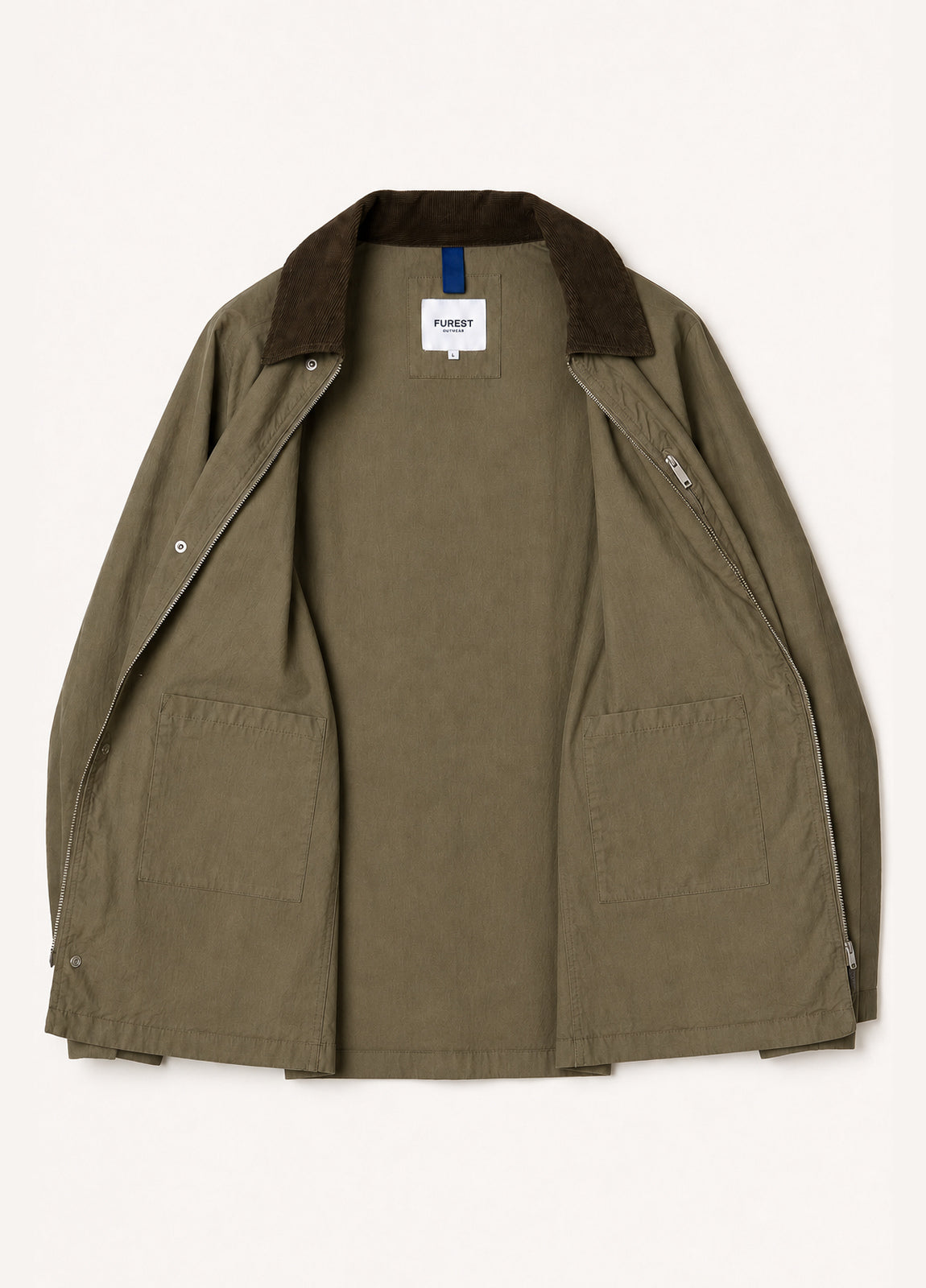 Chaqueta con bolsillos kaki
