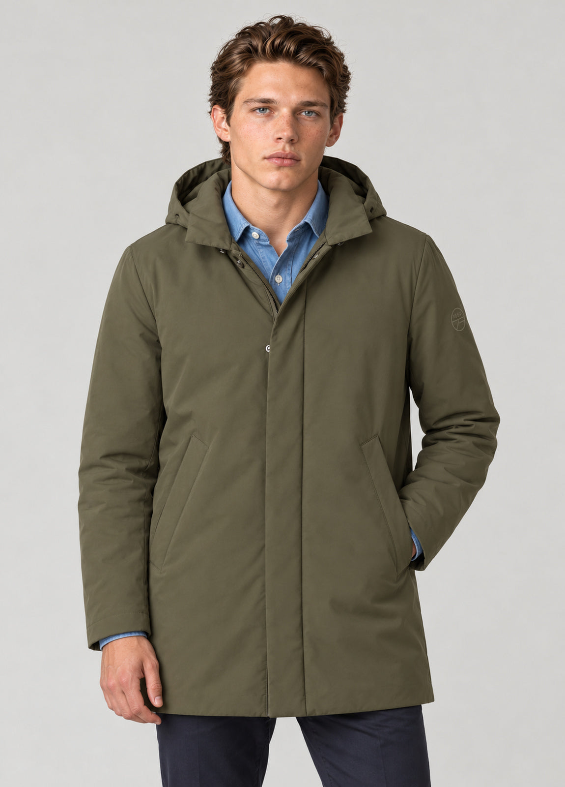Parka acolchada kaki