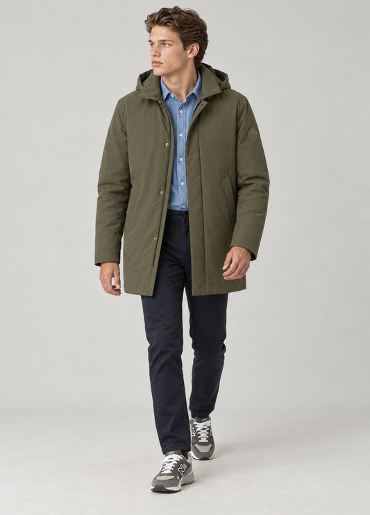 Parka acolchada kaki