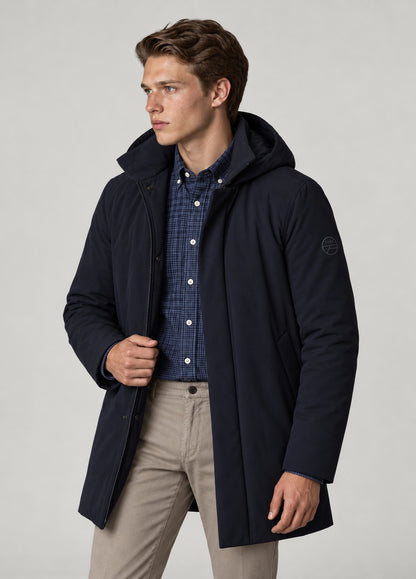 Parka acolchada marino