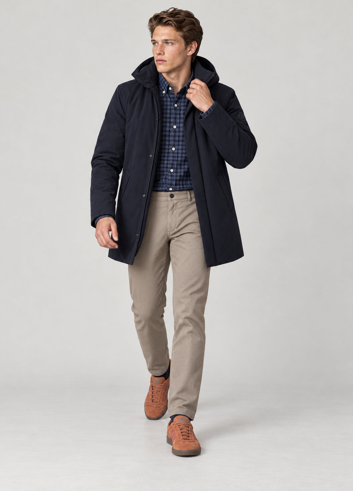 Parka acolchada marino