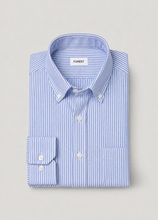 Blue stripe oxford shirt