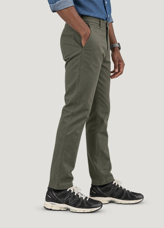Pantalón chino regular kaki