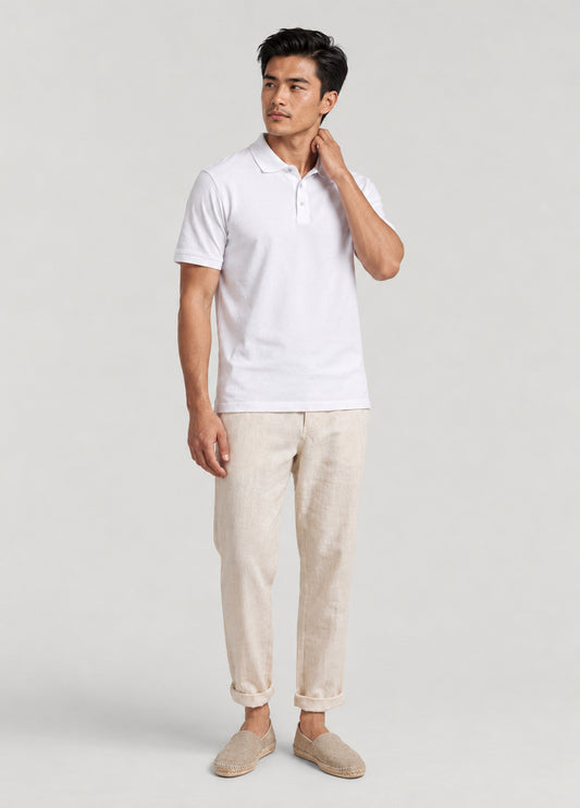 Pantalón jogger lino crudo