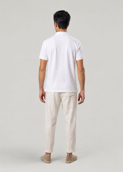 Pantalón jogger lino crudo