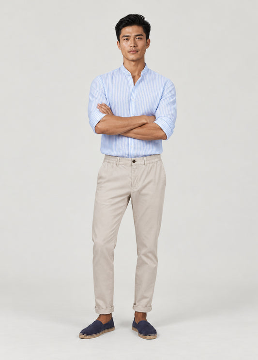 Pantalón smart chino crudo
