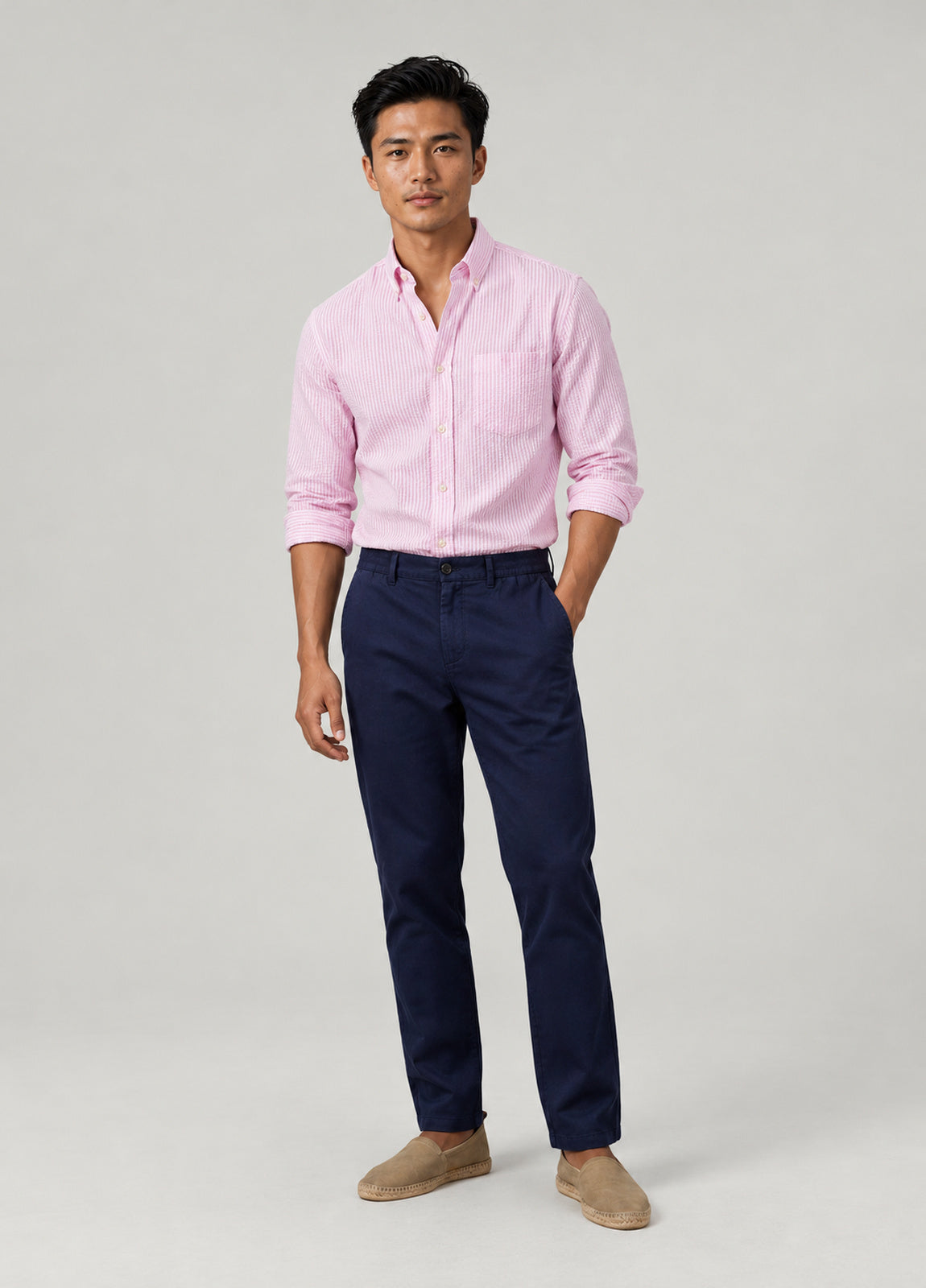 Pantalón smart chino marino