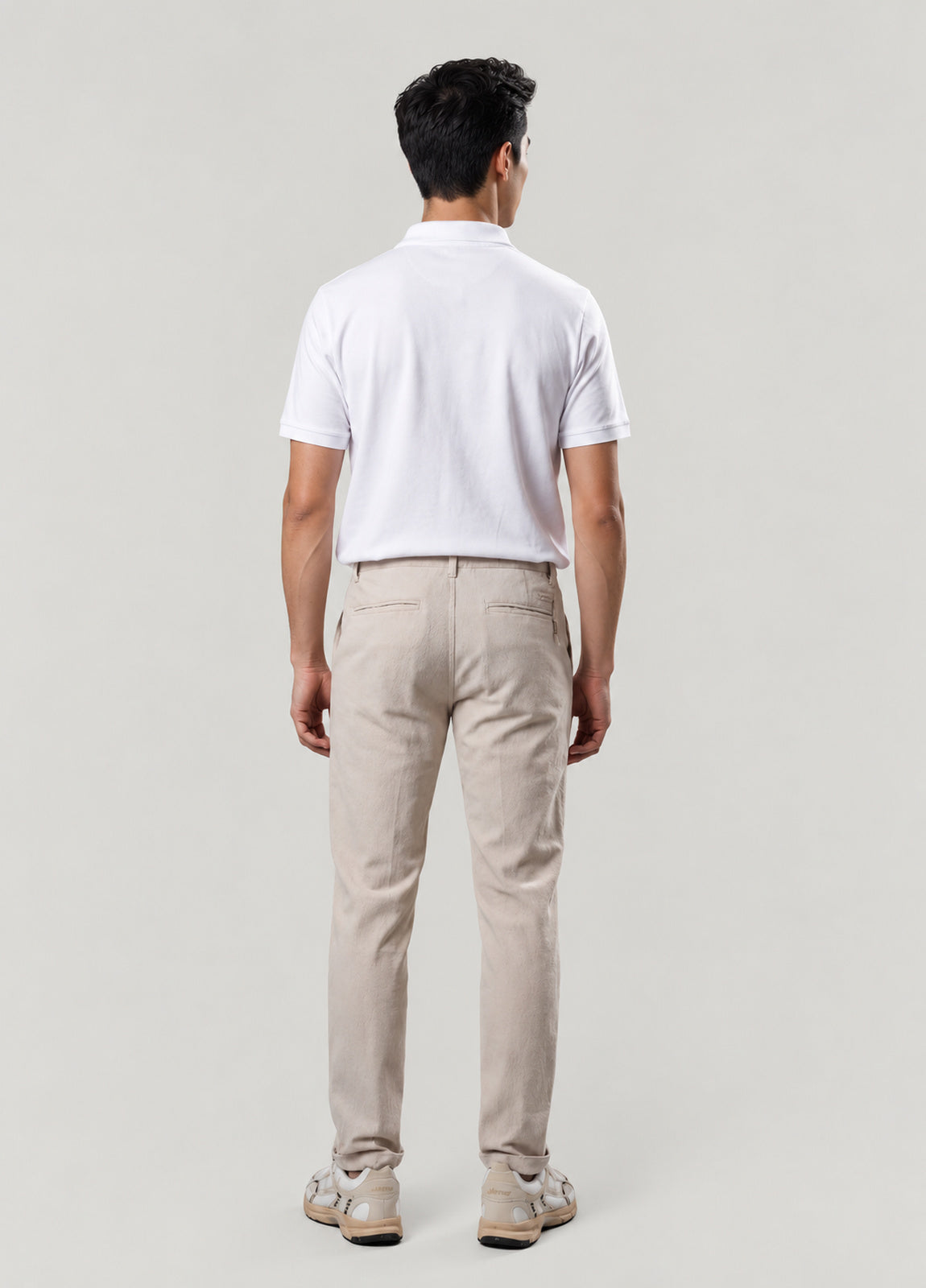 Pantalón sport seersucker beige