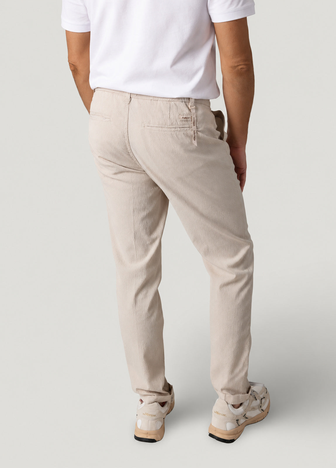 Pantalón sport seersucker beige
