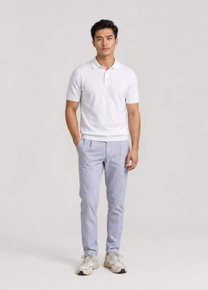 Pantalón sport seersucker azul