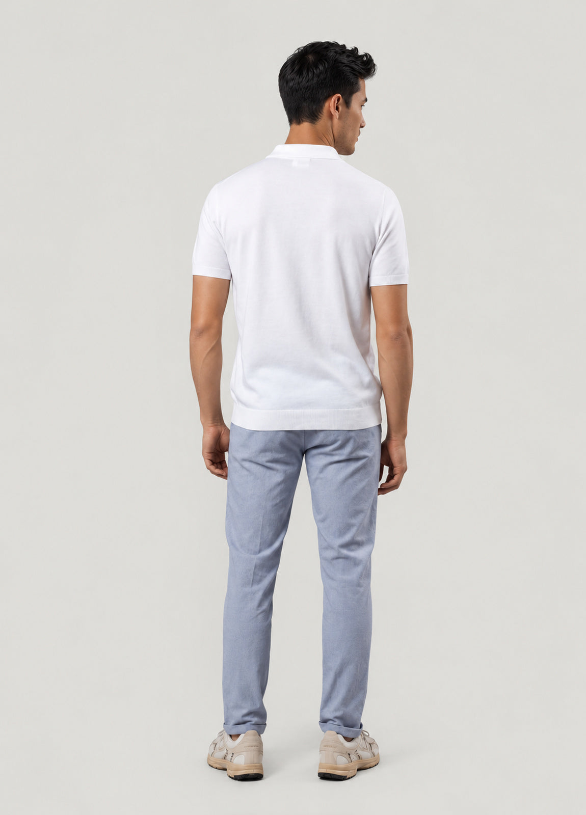 Pantalón sport seersucker azul