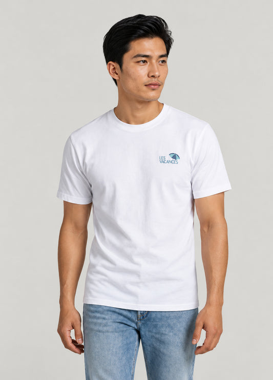 Camiseta Les vacances blanco