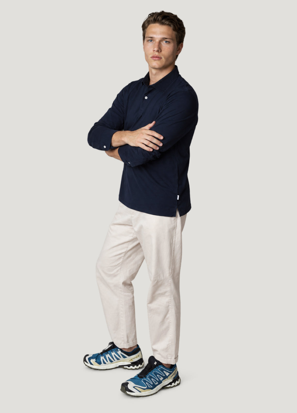 Jersey Polo L/S Jersey 2 Botones Navy